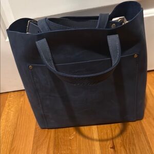 Portland Leather medium crossbody in deep water brushed leather c grade